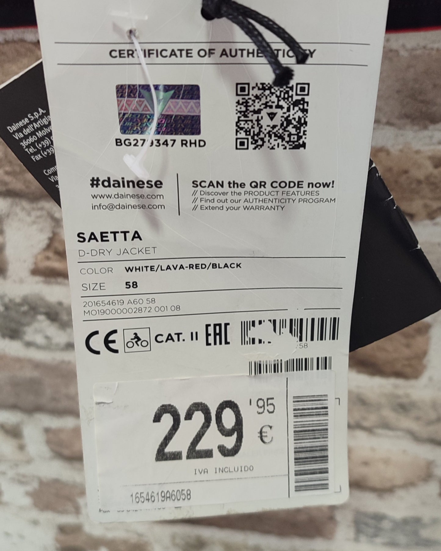Chaqueta Dainese Saetta